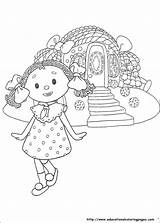 Coloring Pages Andy Pandy House Cartoon Color Front Standing Looby Loo Kids Character Printable Para Colorear Sheets Girl Book Info sketch template