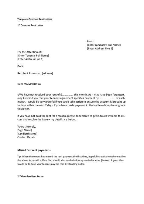 late fee  rent letter collection letter template collection