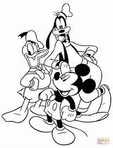 Coloring Donald Mickey Pages Goofy Printable Mouse Sheets Duck Ausmalbilder Supercoloring Coloriage Et Pluto sketch template