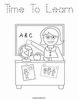 Coloring Learn Time Print Ll sketch template