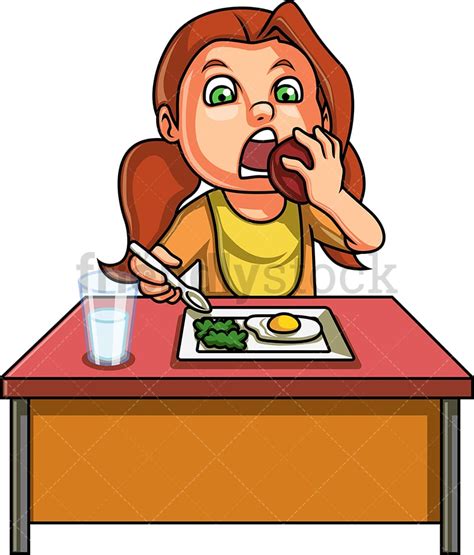 eating cartoon girl
