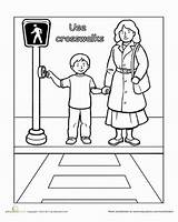 Traffic Coloring Safety Worksheet Use Rules Worksheets Street Preschool Activities Child Education Drawings Help Theme Week Choose Board sketch template