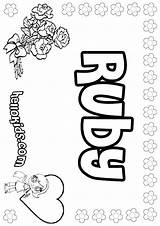 Ruby Coloring Pages Name Color Print Copycat Hellokids Designlooter Names 49kb Template sketch template