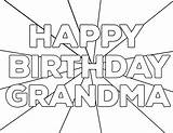 Birthday Grandma Happy Coloring Printable Pages Color Happybirthday Grandpa Sheets Papertraildesign Template Print sketch template
