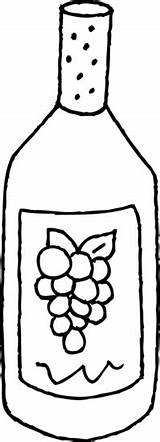 Wine Bottle Clipart Drawing Clip Bottles Line Coloring Cliparts Sweetclipart Library Winery sketch template
