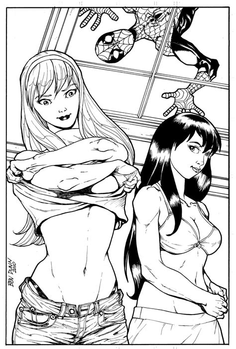 Getting Undressed Mary Jane And Gwen Stacy Lesbian Hentai