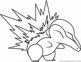 Cyndaquil Quilava Coloringpages101 Pokémon sketch template