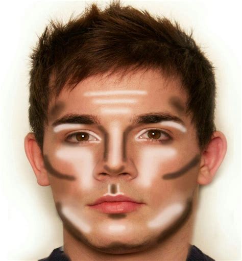 men s contouring face map glamour makeup male makeup