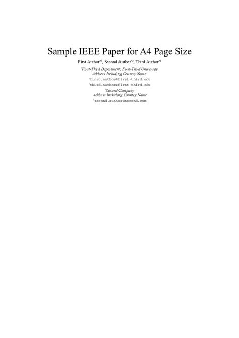 sample ieee paper   page size shubhangi patil academiaedu