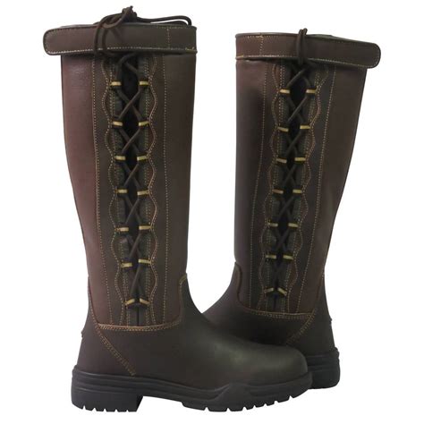 tuffrider ladies ajuste waterproof leather boots horseloverz
