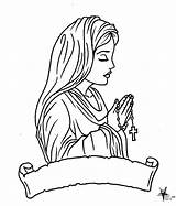 Mary Virgin Tattoo Mother Outline Coloring Drawing Blessed Pages Flash Outlines Tattoos Designs Sketch Deviantart Template Car Pre00 Getdrawings sketch template