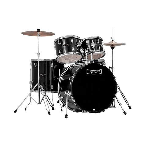 mapex tornado  dark black drum set drum kit
