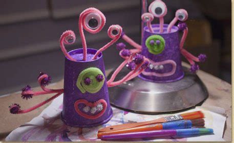 paper cup monster craft project ideas