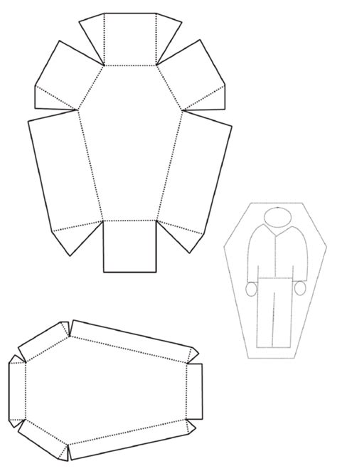 coffin box template printable
