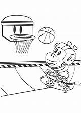 Coloring Clancy Basketball Playing Julius Jr Pages Game Print sketch template
