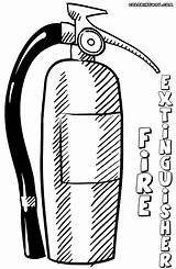 Extinguisher Fire Coloring Pages Colorings sketch template