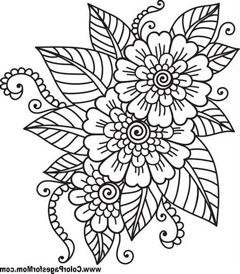 flower coloring pages  adults abstract coloring pages flower