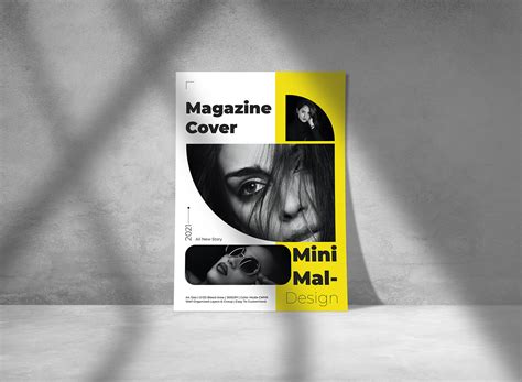 minimalist magazine cover page design behance