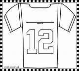 Coloring Football Pages Seahawks Jersey Template Seattle Color Jerseys Kids Hockey Print Clip Baseball Printable Man Drawing Preschool Player Templates sketch template