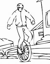 Unicycle Coloring Template Pages Getcolorings sketch template