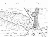 Moses Sea Red Parting Coloring Pages Parts Robin Great sketch template