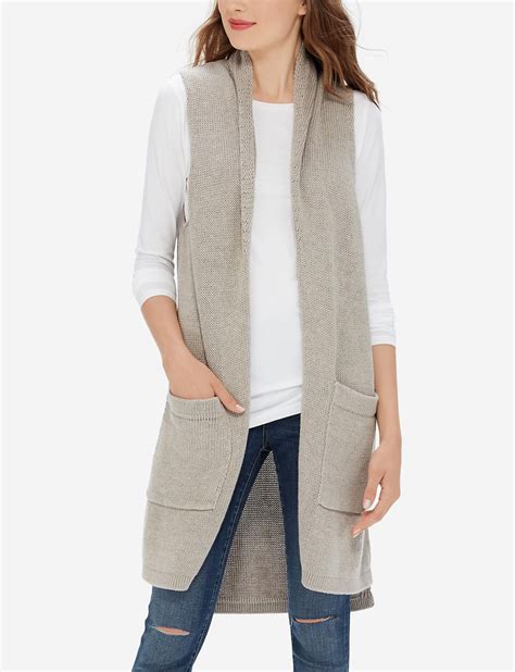 sleeveless sweater vest drapey open front sweater  limited long sweater vest clothes