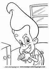 Jimmy Coloring Neutron Pages Browser Window Print sketch template