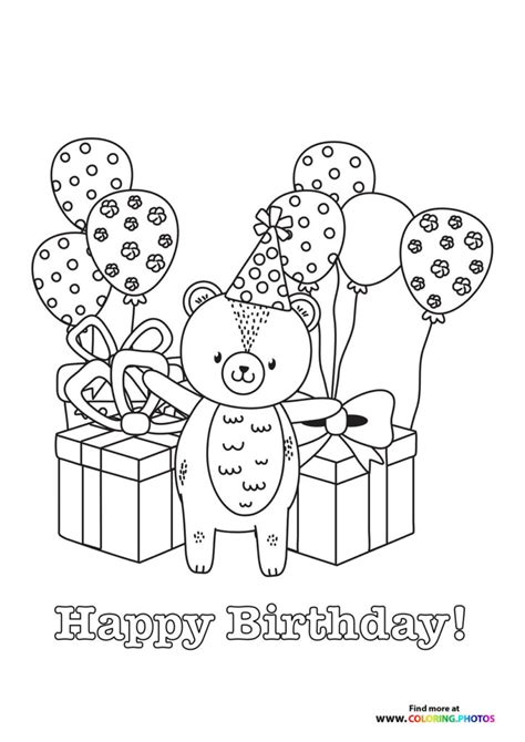 happy birthday coloring pages  kids   easy print