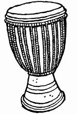 Djembe Coloring African Drum Pages Kids sketch template
