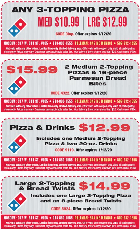 dominos pizza coupon wsu  ui survival kit