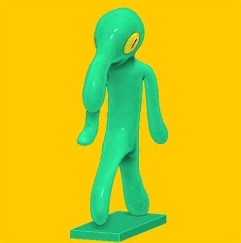 squidward strong beauty 3d model 3d printable cgtrader