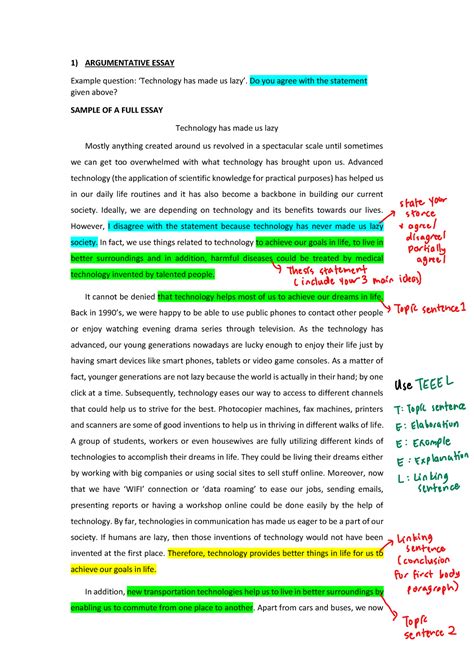 muet writing examples  argumentative essay  question