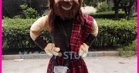 highlander mascot warrior mascot costume