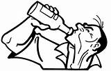 Abuse Drug Bottle Alcohol Drinking Drawing Man Coloring Line Pages Substance Vinyl Sticker Liquor Decals Template Drawings Sketch Customize Large sketch template