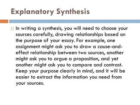 explanatory synthesis powerpoint  id