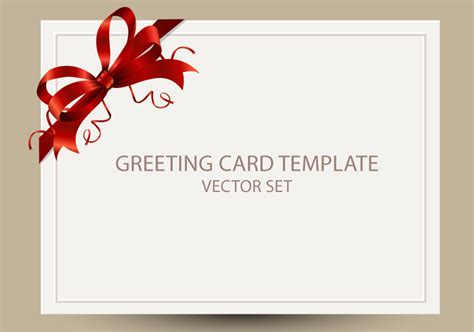 freebie greeting card templates  red bow ai eps psd png