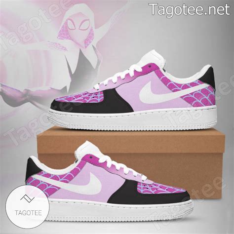 gwen stacy spider man   spider verse nike air force shoes tagotee