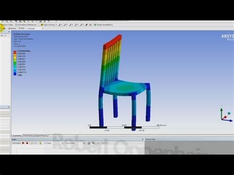 ansys workbench chair structural analysis youtube