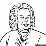 Bach Sebastian Johann Coloring Pages Color Cartoon Gif Choose Board Composers Thecolor sketch template