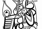 Picasso Coloring Pages Pablo Getdrawings Getcolorings sketch template
