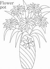 Coloring Pot Flower Pages Drawing Pencil Leaf Library Clipart Comments Popular Cute Coloringhome sketch template