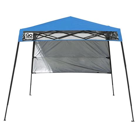 quik shade  ft    ft  square blue steel pop  canopy lowescom canopy outdoor