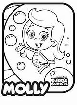 Bubble Guppies Coloring Pages Molly Kids sketch template