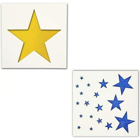 star stencils  pack   star templates  point stars  small