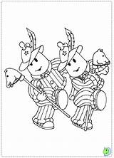 Dinokids Coloring Bananas Pyjamas Close sketch template