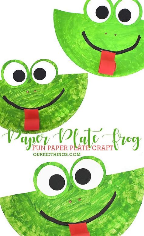 paper plate frog craft summer diy