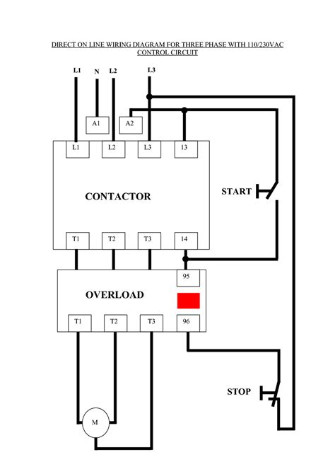 phase dol starter wiring diagram component single