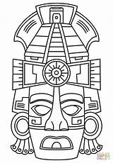 Mayan Aztecas Mascaras Mayas Incas Inca Indigenas Precolombinos Maschera Supercoloring Aztec Precolombino Imperio Prehispanicos Dibujo Huichol Máscara Máscaras Dioses Azteca sketch template