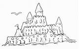 Sand Castle Coloring Pages Sandcastle Drawing Print Beach Castles Getdrawings Houses Printable Happy Getcolorings Color Colorings sketch template