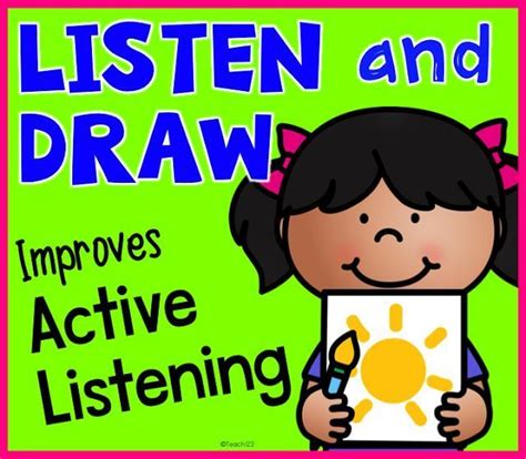 listening skills listen and draw e s l sub plans inside